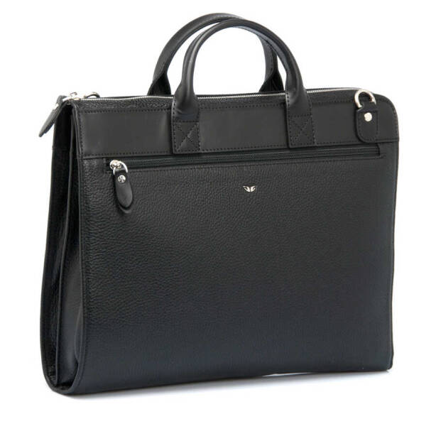 Siyah Hakiki Deri Unisex Evrak Çantası - S1EV00021218-D3H - Tergan