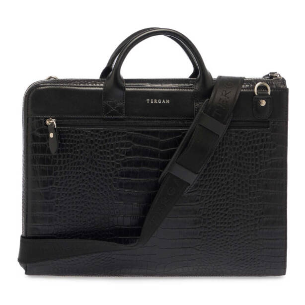 Siyah Hakiki Deri Unisex Evrak Çantası - S1EV00021218-I5C - Tergan