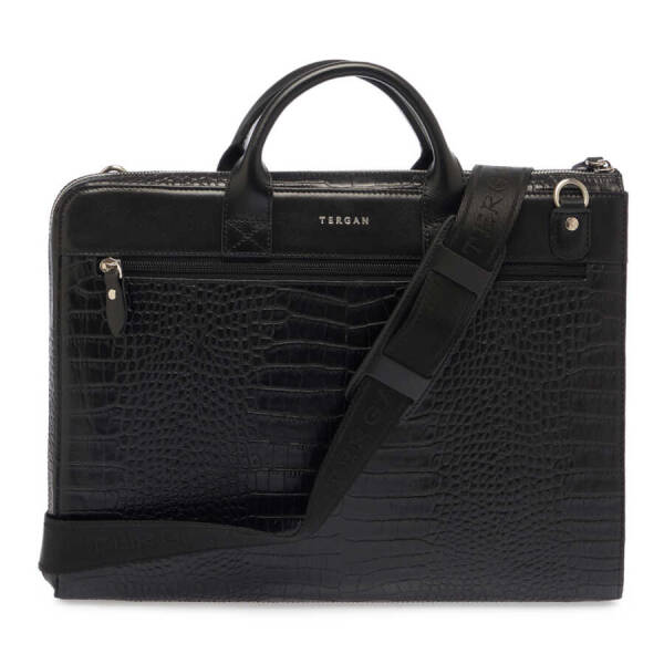 Siyah Hakiki Deri Unisex Evrak Çantası - S1EV00021218-I5C - 3