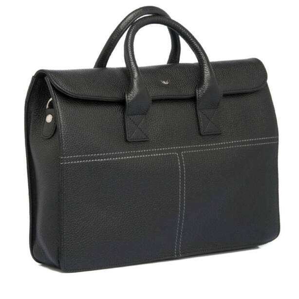 Siyah Deri Unisex Evrak Çantası - S1EV00021247-A41 - 2