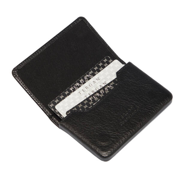 Siyah Deri Unisex Kart Vizitlik - S1KV00001546-A97 - 2