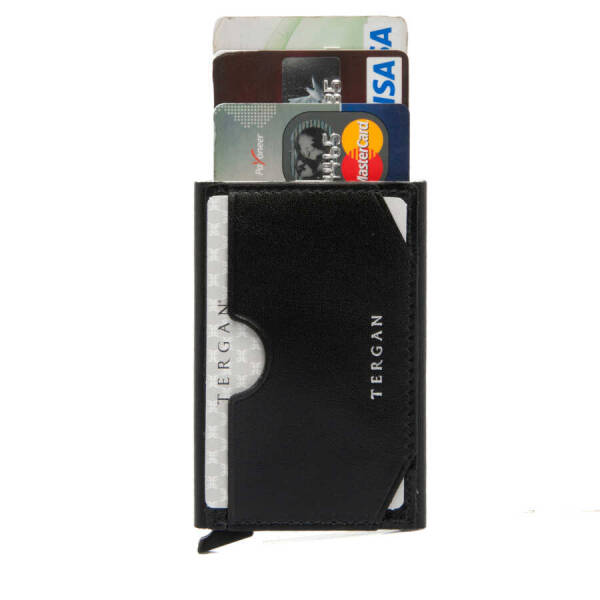 Siyah Hakiki Deri Unisex Kredi Kartlık - S1KK00000260-B06 - 2