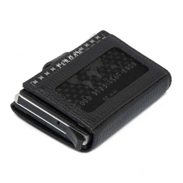 Siyah Hakiki Deri Unisex Kredi Kartlık - S1KK00000263-A41 - 4