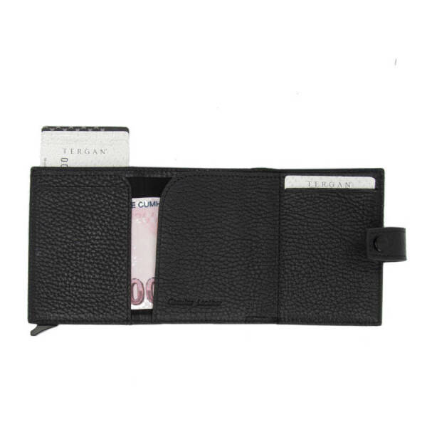 Siyah Hakiki Deri Unisex Kredi Kartlık - S1KK00000263-A41 - 3