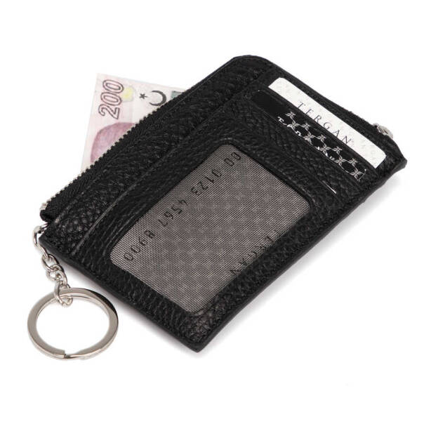 Siyah Hakiki Deri Unisex Kredi Kartlık - S1KK00000265-A41 - 2