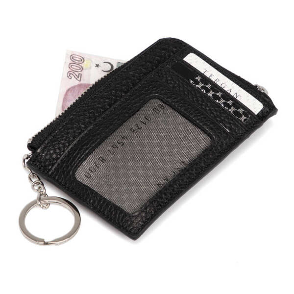 Siyah Hakiki Deri Unisex Kredi Kartlık - S1KK00000265-A41 - 2