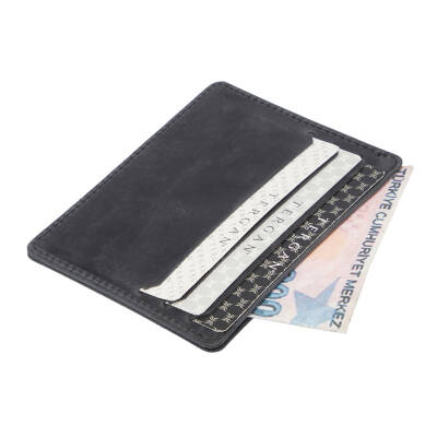 Siyah Deri Unisex Kredi Kartlık - S1KK00001050-Q43 - 2