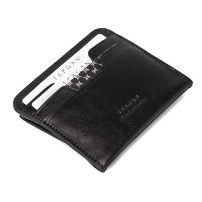  Siyah Deri Unisex Kredi Kartlık - S1KK00001581-A97 - 2
