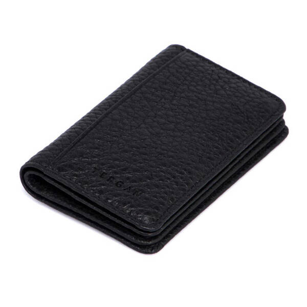 Siyah Hakiki Deri Unisex Kredi Kartlık - S1KK00001601-A41 - 1