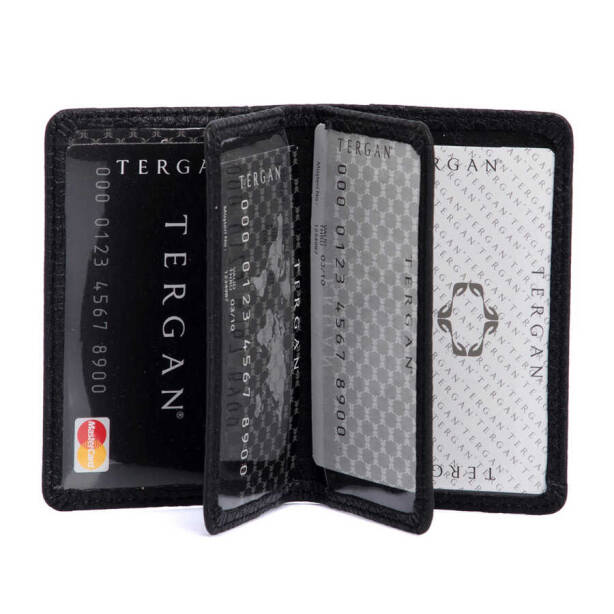 Siyah Hakiki Deri Unisex Kredi Kartlık - S1KK00001601-A41 - 2
