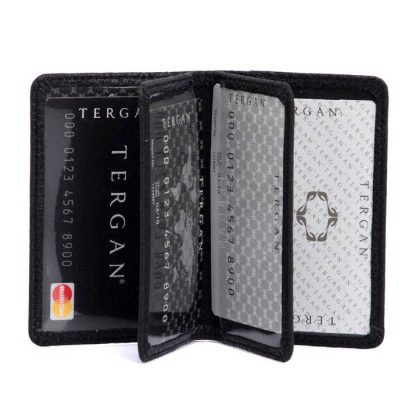 Siyah Hakiki Deri Unisex Kredi Kartlık - S1KK00001601-A41 - 2