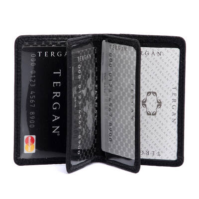 Siyah Deri Unisex Kredi Kartlık - S1KK00001601-A41 - 2