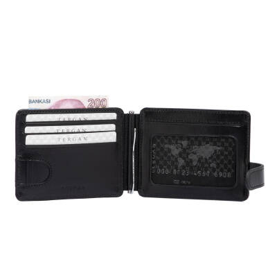 Siyah Deri Unisex Kredi Kartlık - S1KK00001637-B06 - 2