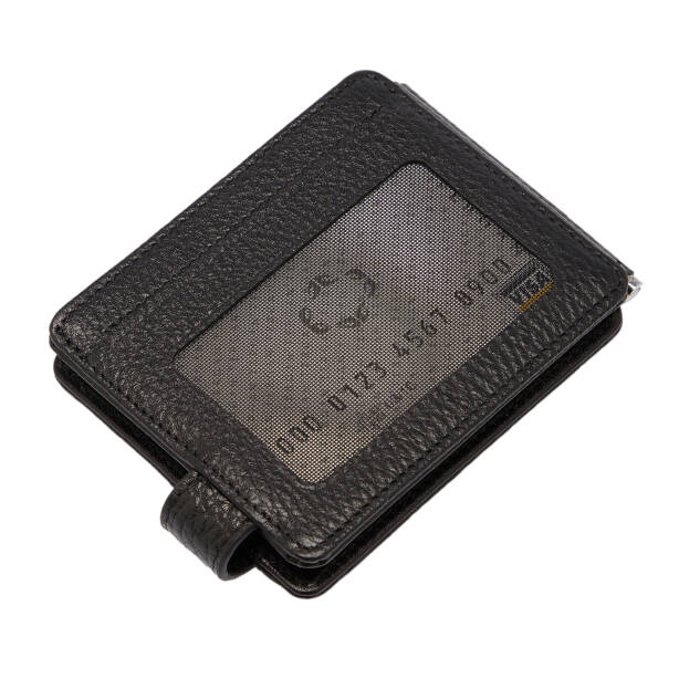 Siyah Deri Unisex Kredi Kartlık - S1KK00001637-D68 - 3