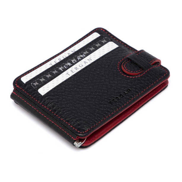 Siyah Hakiki Deri Unisex Kredi Kartlık - S1KK00001637-R8L - Tergan