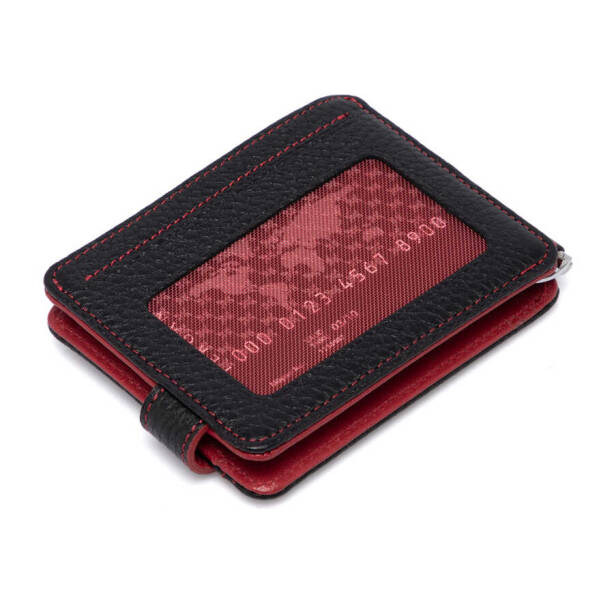 Siyah Hakiki Deri Unisex Kredi Kartlık - S1KK00001637-R8L - Tergan