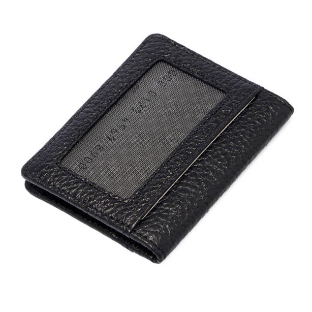 Siyah Deri Unisex Kredi Kartlık - S1KK00001666-A41 - 3