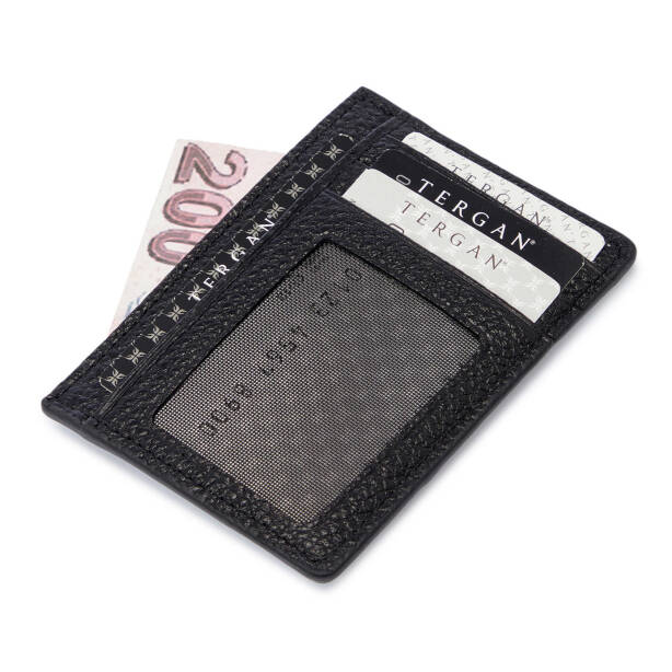 Siyah Deri Unisex Kredi Kartlık - S1KK00001676-A41 - 2