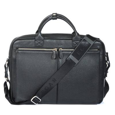 Siyah Deri Unisex Laptop Çantası - S1LC00002897-A41 - 3