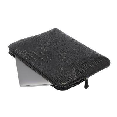 Siyah Deri Unisex Laptop Çantası - S1LC00002951-A03 - 5