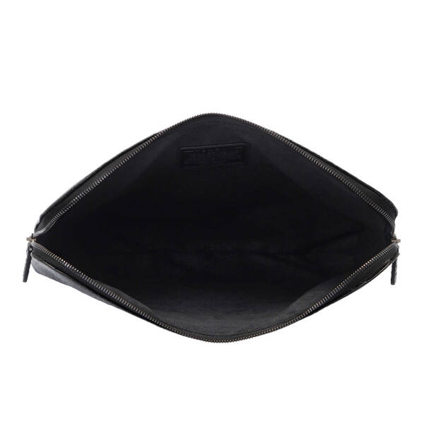 Siyah Hakiki Deri Unisex Laptop Çantası - S1LC00002951-A03 - 4