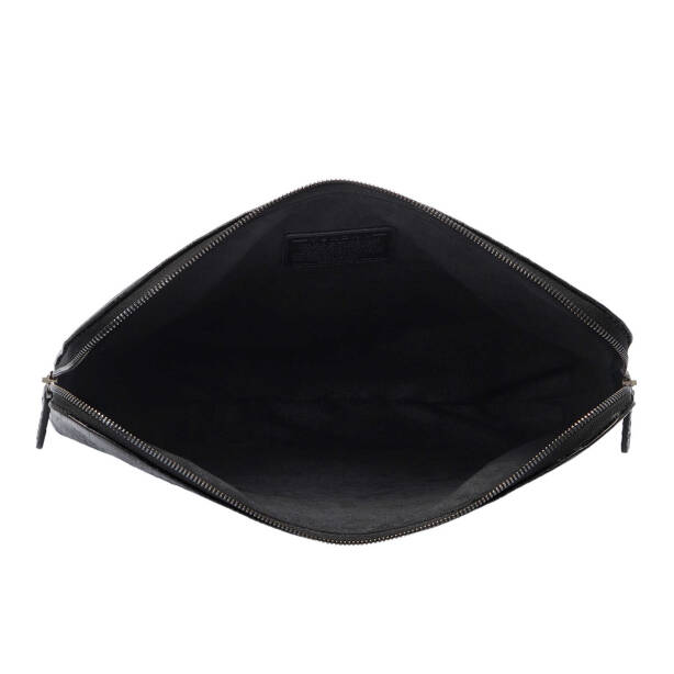 Siyah Hakiki Deri Unisex Laptop Çantası - S1LC00002951-A03 - Tergan