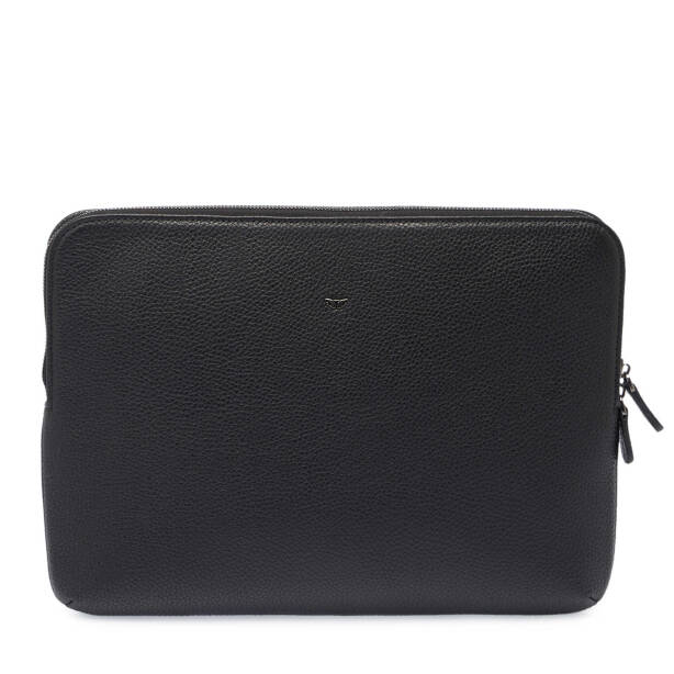 Siyah Hakiki Deri Unisex Laptop Çantası - S1LC00002951-A41 - Tergan
