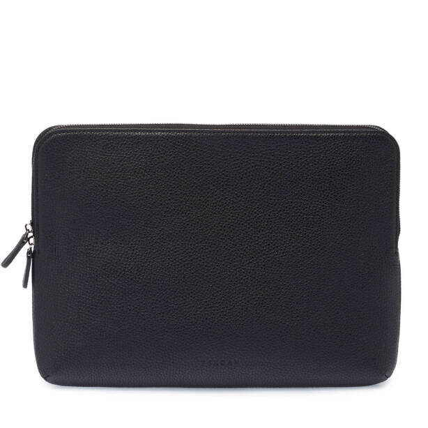 Siyah Hakiki Deri Unisex Laptop Çantası - S1LC00002951-A41 - Tergan