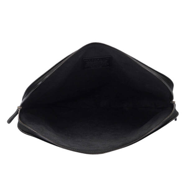Siyah Hakiki Deri Unisex Laptop Çantası - S1LC00002951-A41 - Tergan