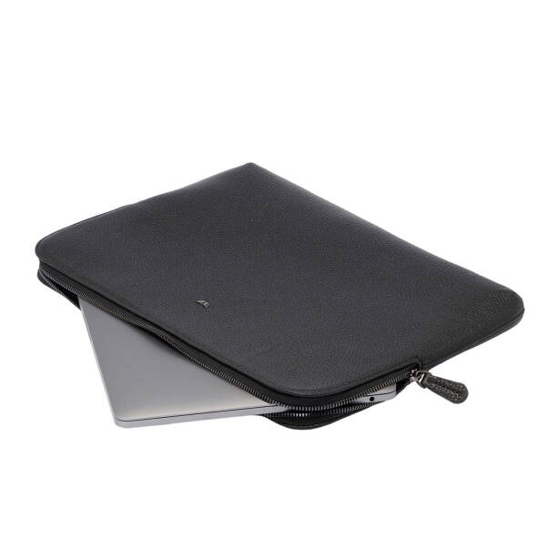 Siyah Hakiki Deri Unisex Laptop Çantası - S1LC00002951-A41 - Tergan