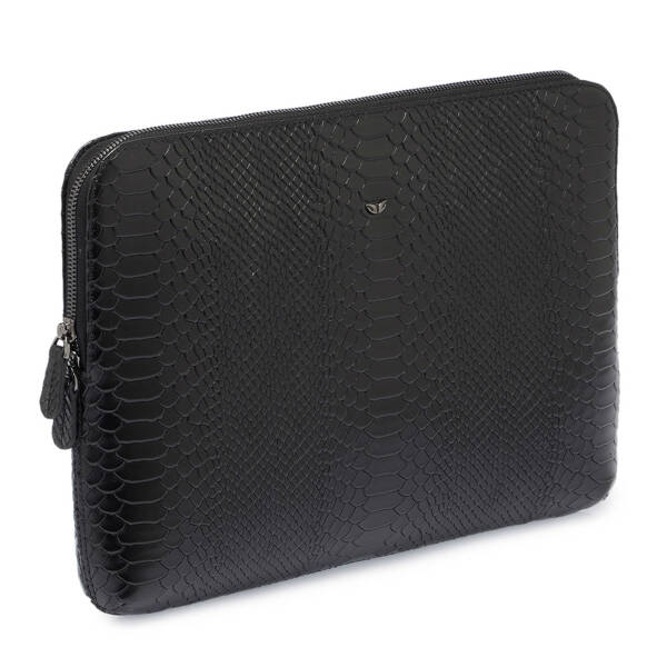 Siyah Hakiki Deri Unisex Laptop Çantası - S1LC00002951-B61 - 2