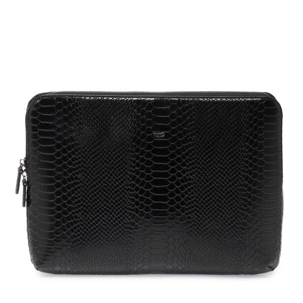 Siyah Hakiki Deri Unisex Laptop Çantası - S1LC00002951-B61 - Tergan