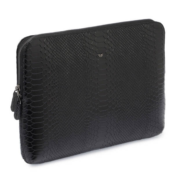 Siyah Hakiki Deri Unisex Laptop Çantası - S1LC00002951-B61 - Tergan