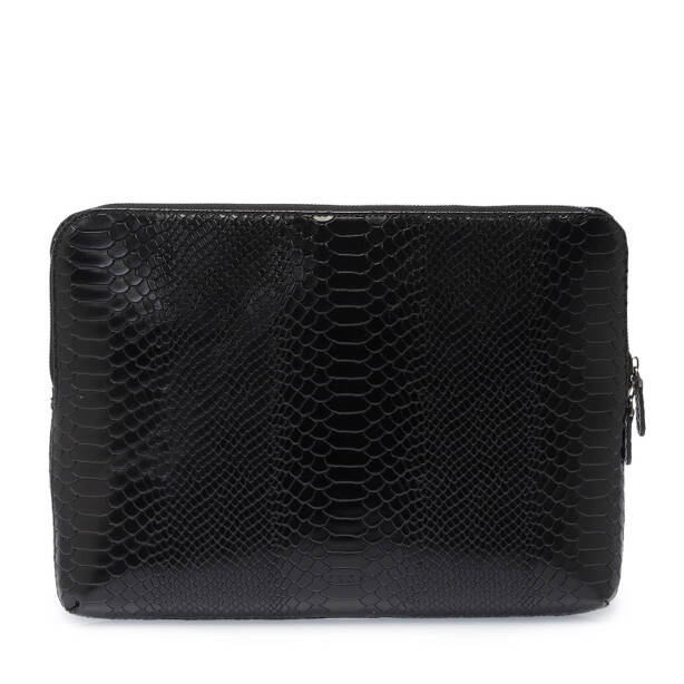 Siyah Hakiki Deri Unisex Laptop Çantası - S1LC00002951-B61 - Tergan