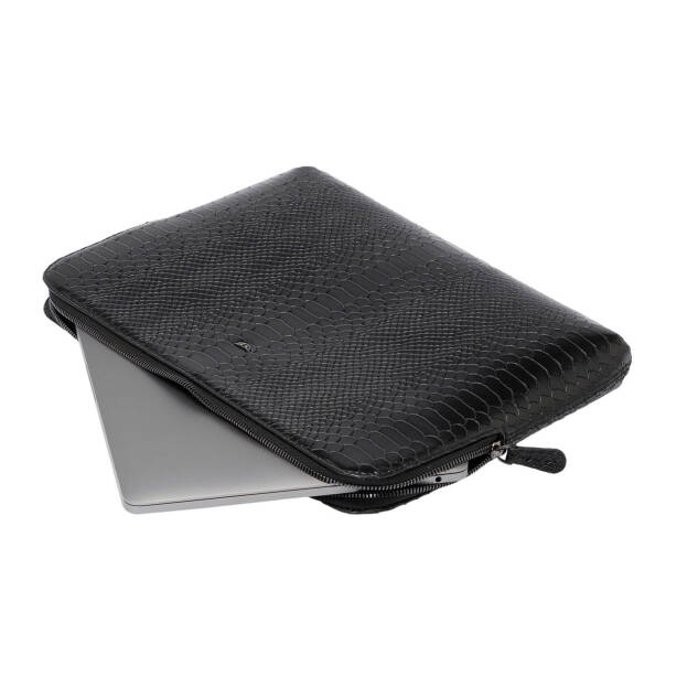 Siyah Hakiki Deri Unisex Laptop Çantası - S1LC00002951-B61 - Tergan
