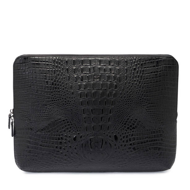 Siyah Hakiki Deri Unisex Laptop Çantası - S1LC00002952-A03 