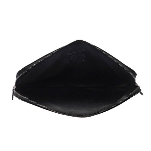 Siyah Hakiki Deri Unisex Laptop Çantası - S1LC00002952-A03 - Tergan