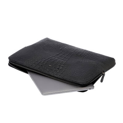Siyah Deri Unisex Laptop Çantası - S1LC00002952-A03 - 5