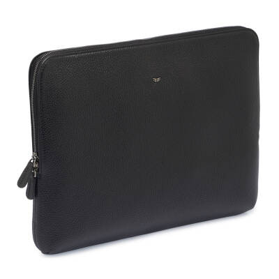 Siyah Deri Unisex Laptop Çantası - S1LC00002952-A41 - 2