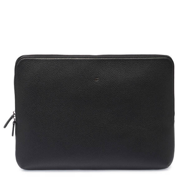 Siyah Hakiki Deri Unisex Laptop Çantası - S1LC00002952-A41 - 1