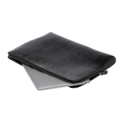 Siyah Deri Unisex Laptop Çantası - S1LC00002952-B61 - 5
