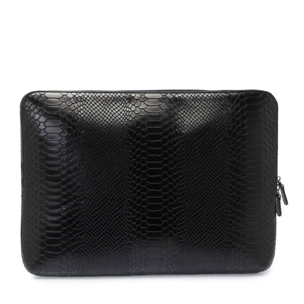 Siyah Hakiki Deri Unisex Laptop Çantası - S1LC00002952-B61 - Tergan