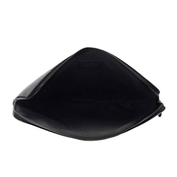 Siyah Hakiki Deri Unisex Laptop Çantası - S1LC00002952-B61 - Tergan