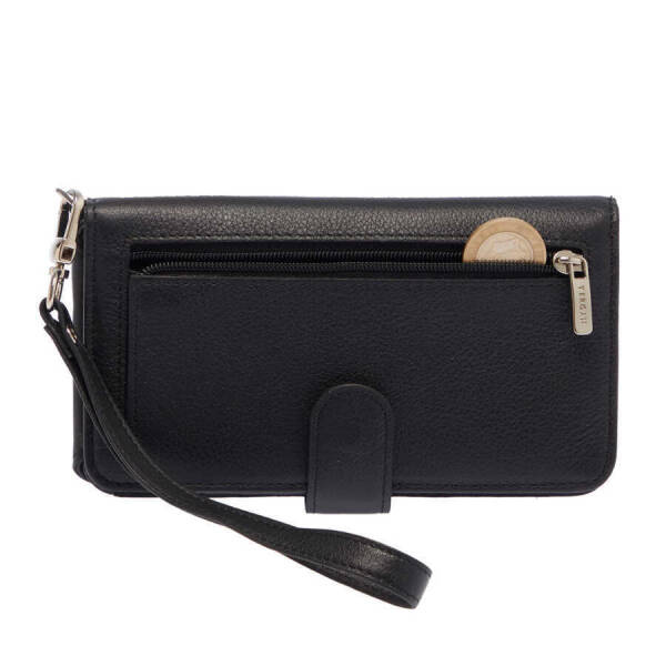 Siyah Deri Unisex Portföy Çantası - S1PC00001655-A85 - 4