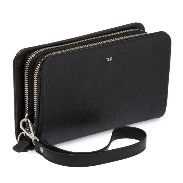 Siyah Hakiki Deri Unisex Portföy Çantası - S1PC00002197-A41 - 2