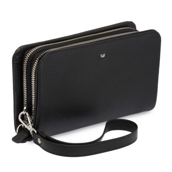 Siyah Hakiki Deri Unisex Portföy Çantası - S1PC00002197-A41 - 2