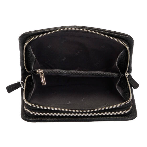 Siyah Hakiki Deri Unisex Portföy Çantası - S1PC00002197-A41 - 5