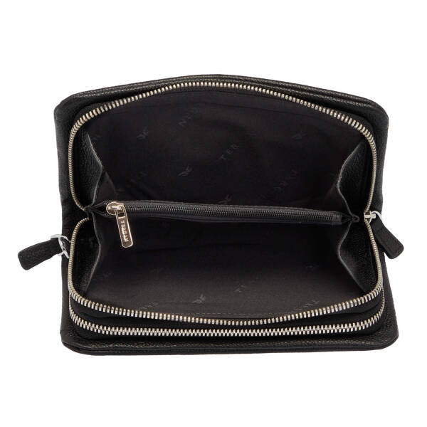 Siyah Hakiki Deri Unisex Portföy Çantası - S1PC00002197-A41 - 5