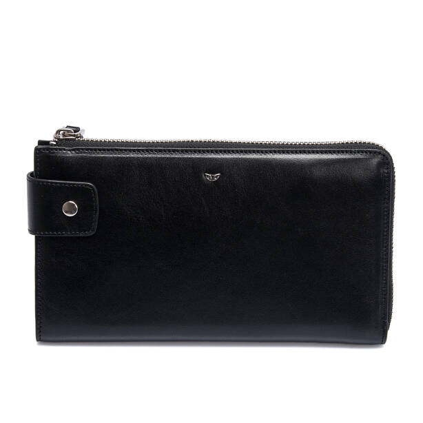 Siyah Hakiki Deri Unisex Portföy Çantası - S1PC00021166-B06 - 1