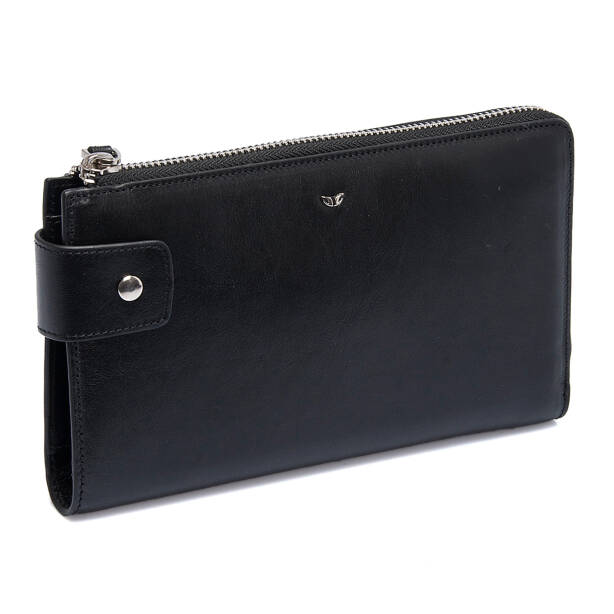 Siyah Hakiki Deri Unisex Portföy Çantası - S1PC00021166-B06 - 2